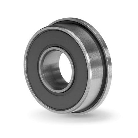 Tritan Deep Groove Ball Bearing, Stainless Steel, Inch, 2 Rubber Seals, Flanged, 0.5-in. Bore, 1.125-in. OD SSFR8 2RS SRL